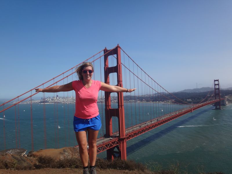 über der Golden Gate Bridge 